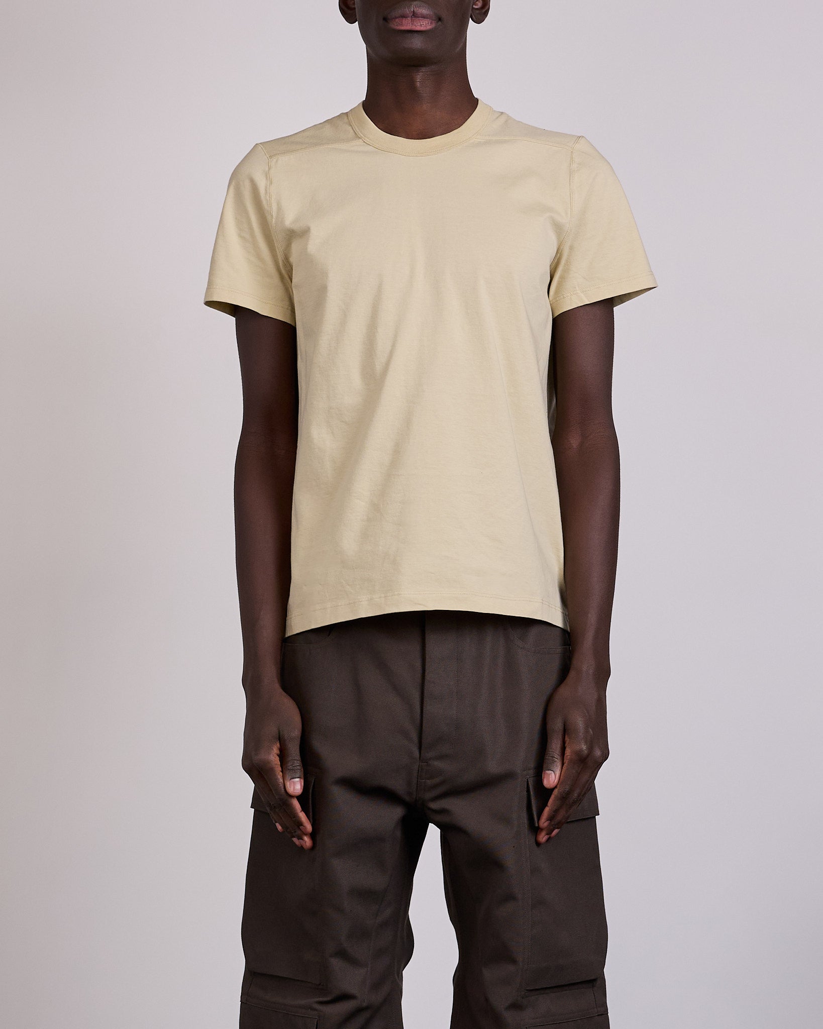 Rick Owens Short Level T-Shirt JA Classic Jersey Sand – LESS 17