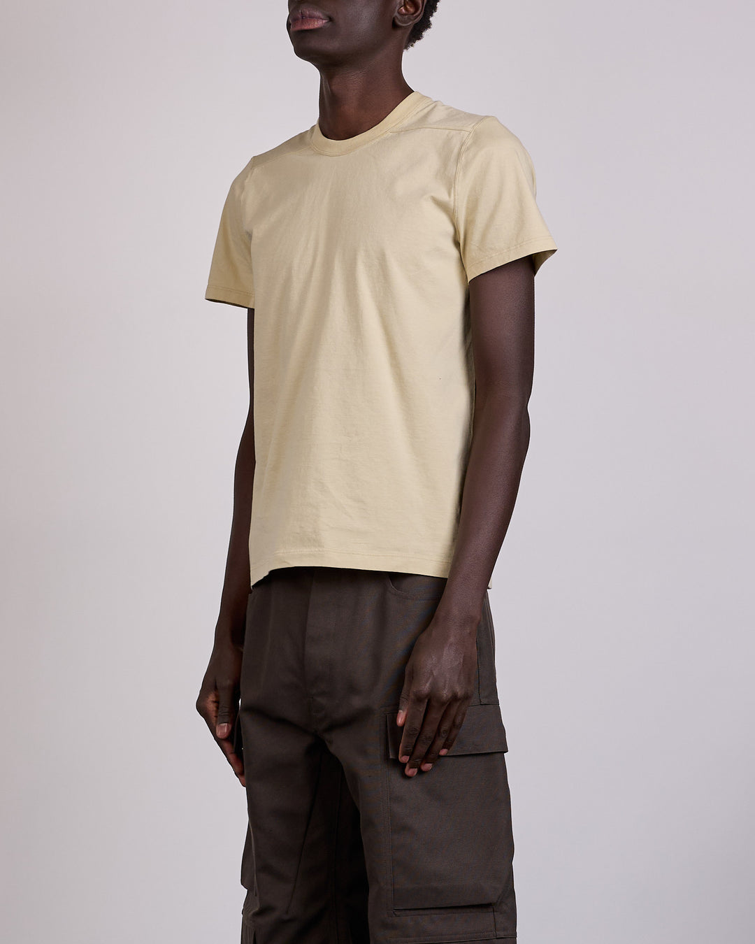 Rick Owens Short Level T-Shirt JA Classic Jersey Sand