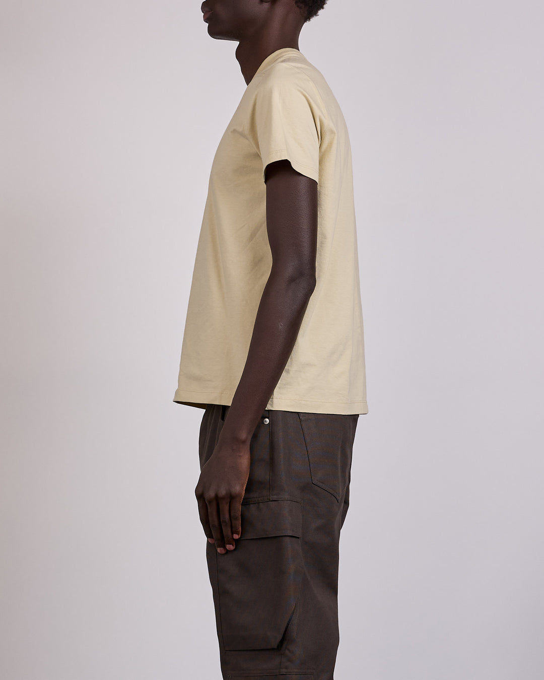 Rick Owens Short Level T-Shirt JA Classic Jersey Sand