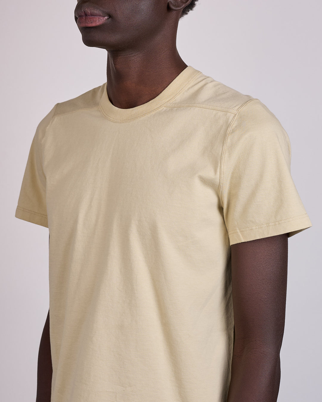 Rick Owens Short Level T-Shirt JA Classic Jersey Sand