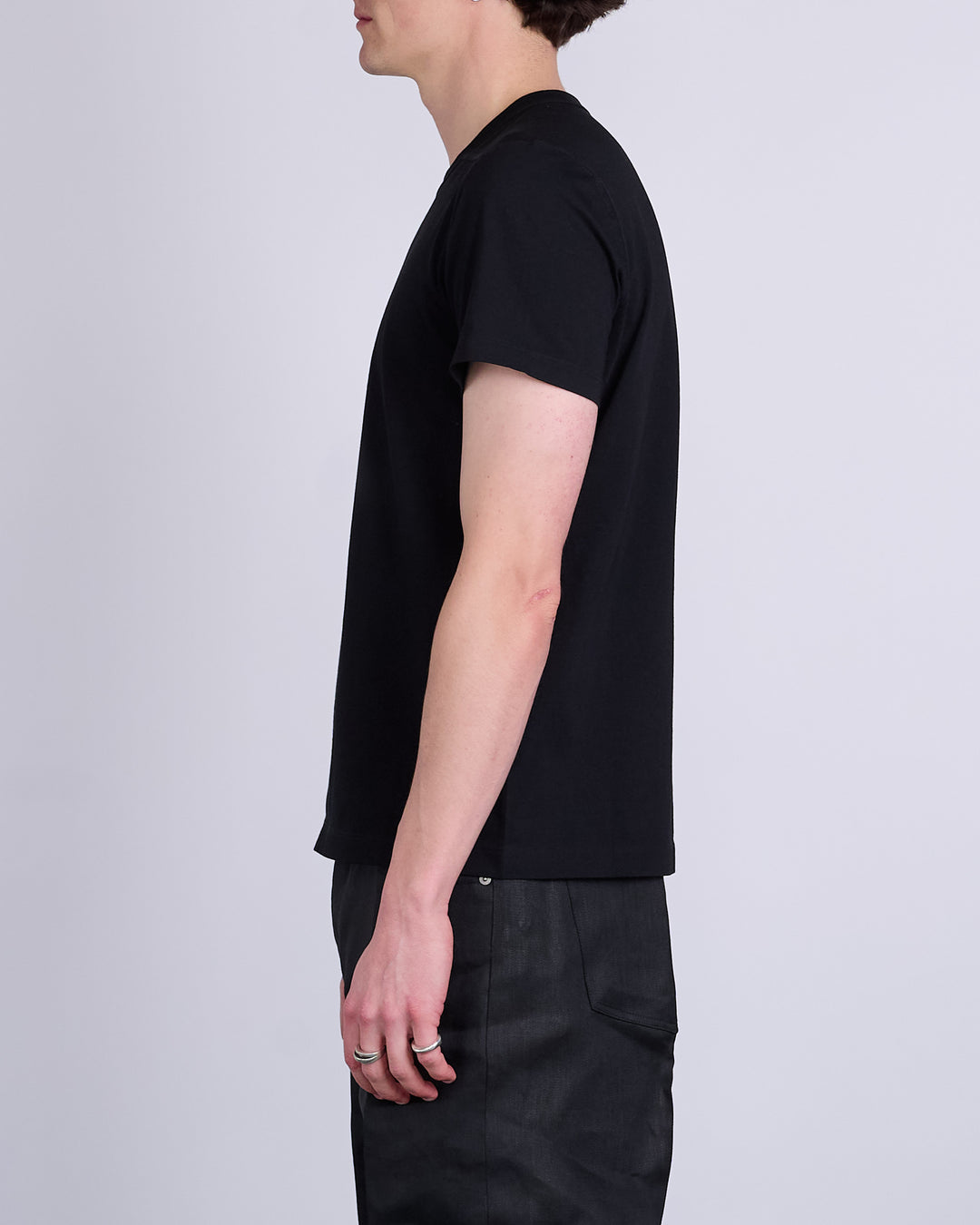 Rick Owens Short Level T-Shirt JA Jersey Black