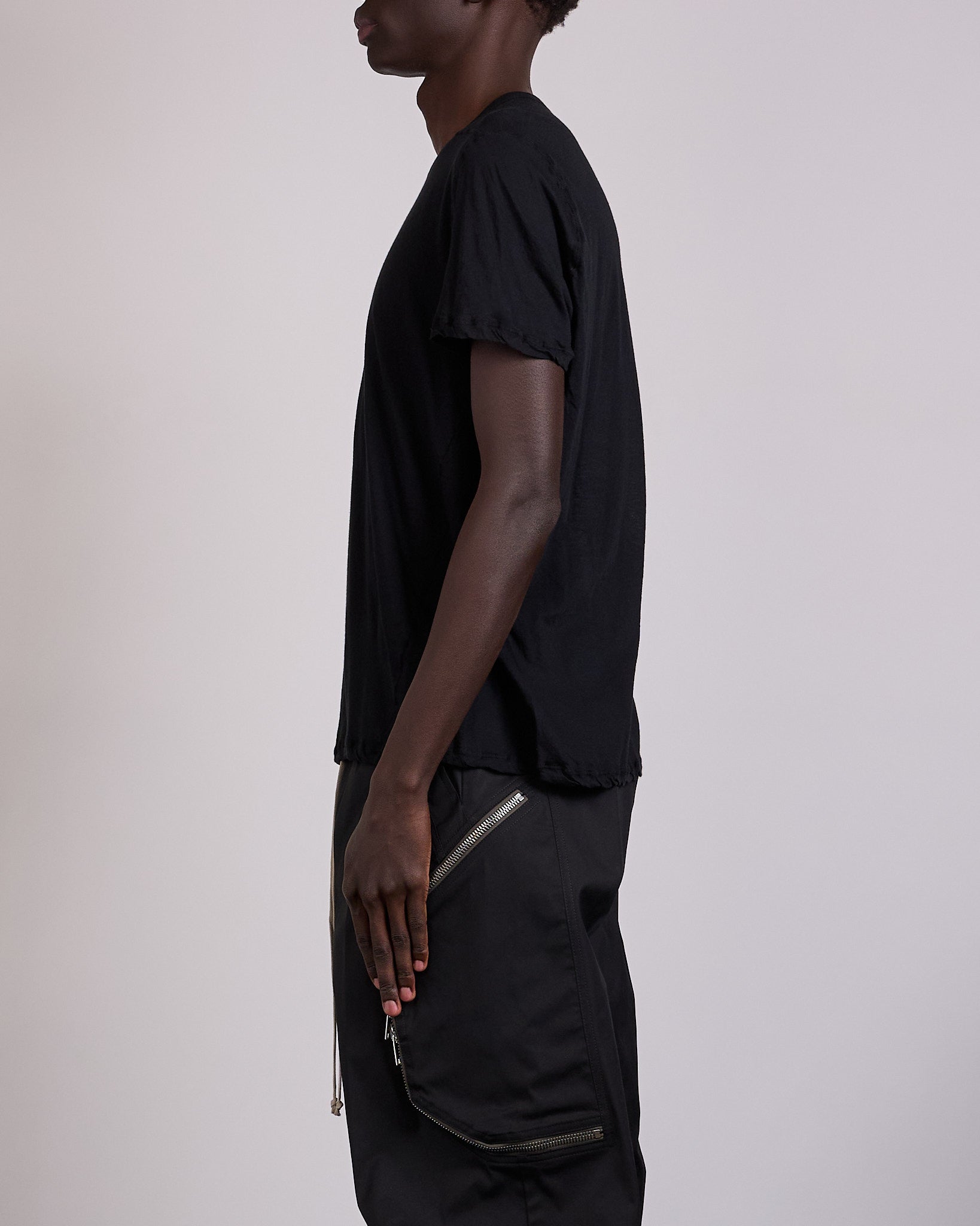 Rick Owens Short Level T-Shirt UC Unstable Cotton Black – LESS 17
