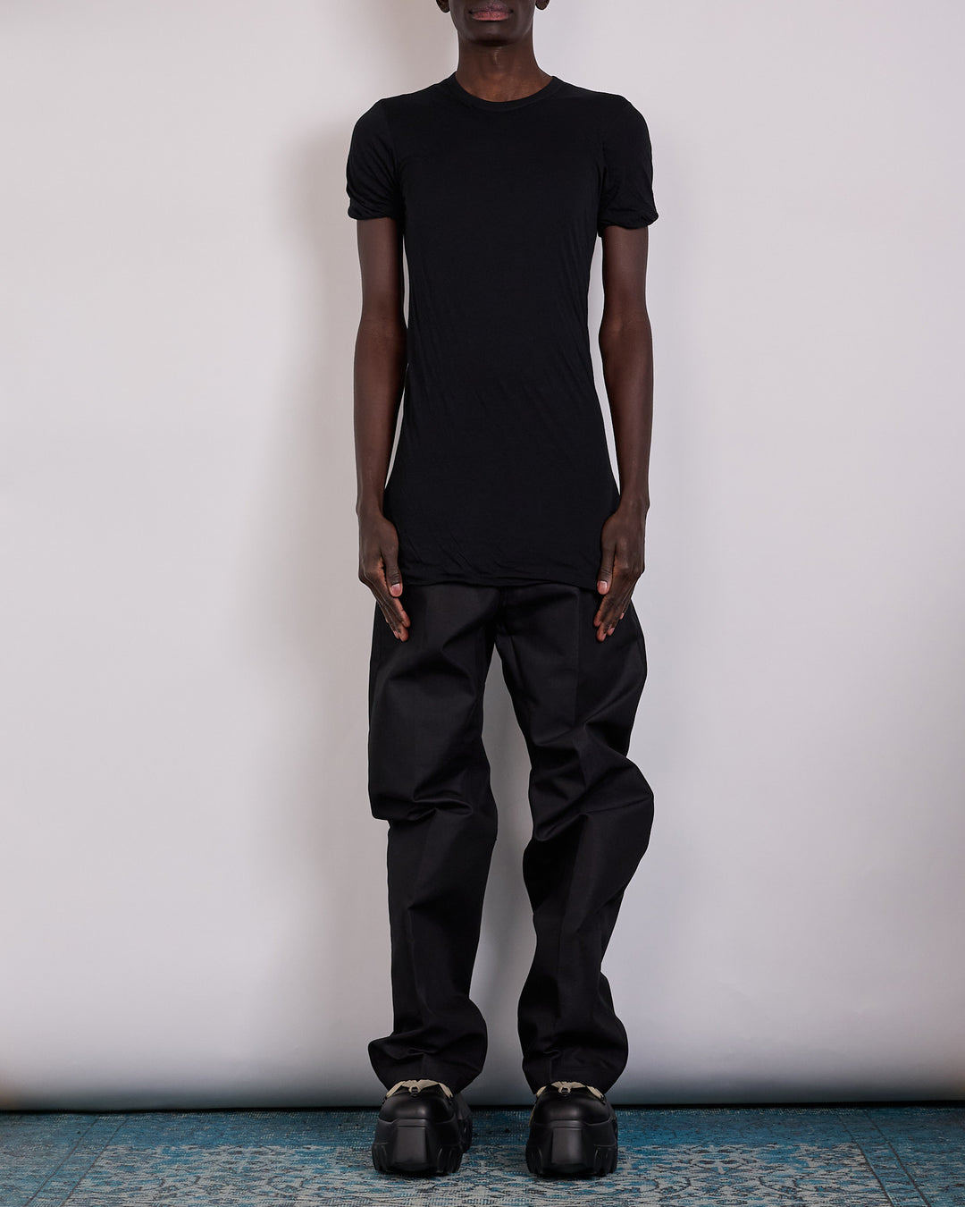 Rick Owens Double T-Shirt UC Unstable Cotton Black