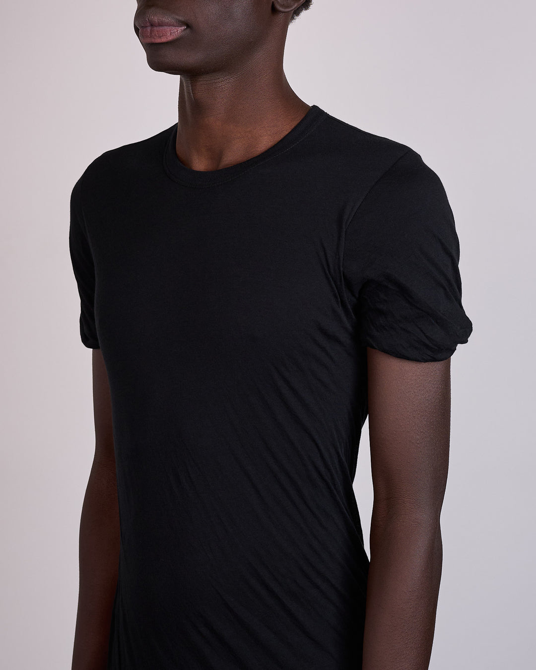 Rick Owens Double T-Shirt UC Unstable Cotton Black