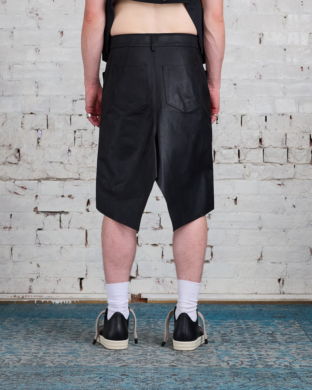 Rick Owens Slivered Skirt Siena Calf Leather Black