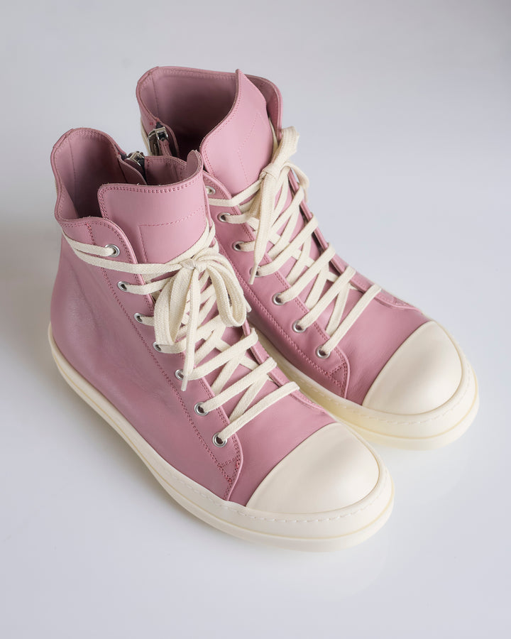 Rick Owens Sneaker Lido LCO Leather Dusty Pink Milk