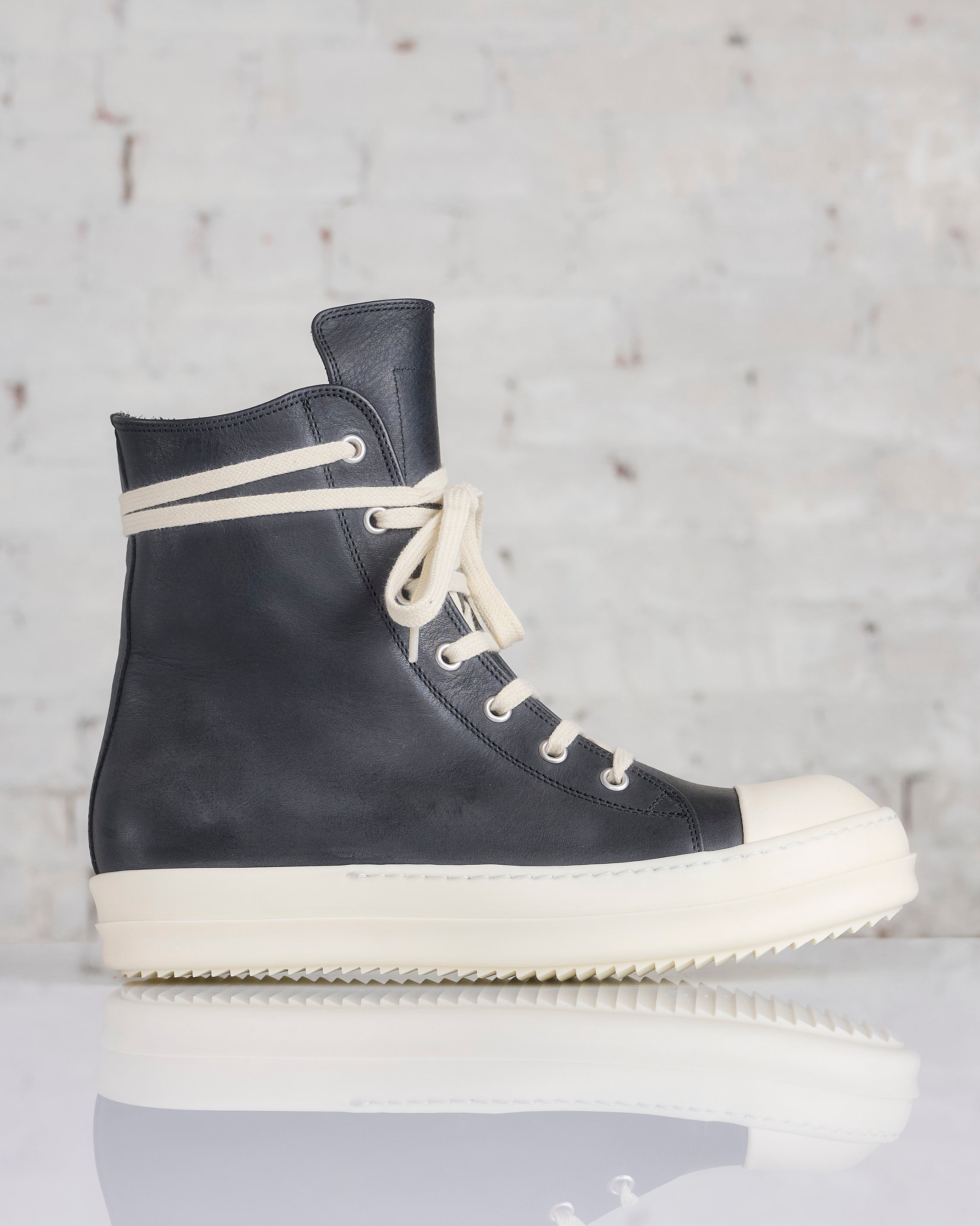 Rick Owens Sneaker Lido LOO Leather Black Milk – LESS 17