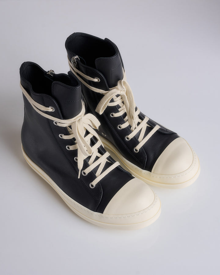 Rick Owens Sneakers Hollywood Full Grain Black Milk Milk