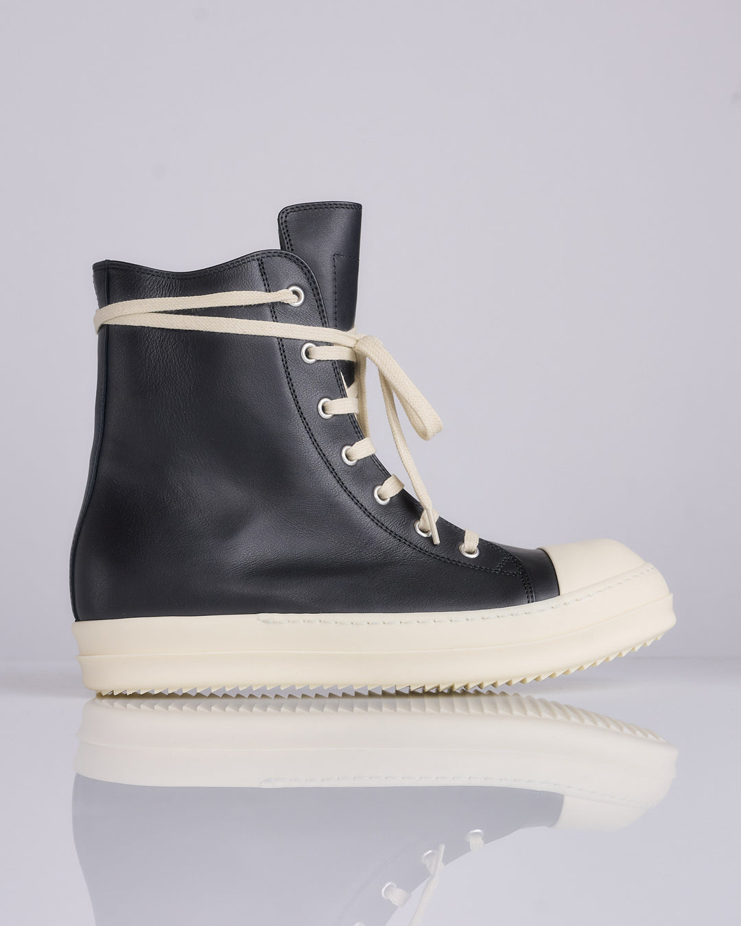 Rick Owens Sneakers Hollywood Full Grain Black Milk Milk – LESS 17