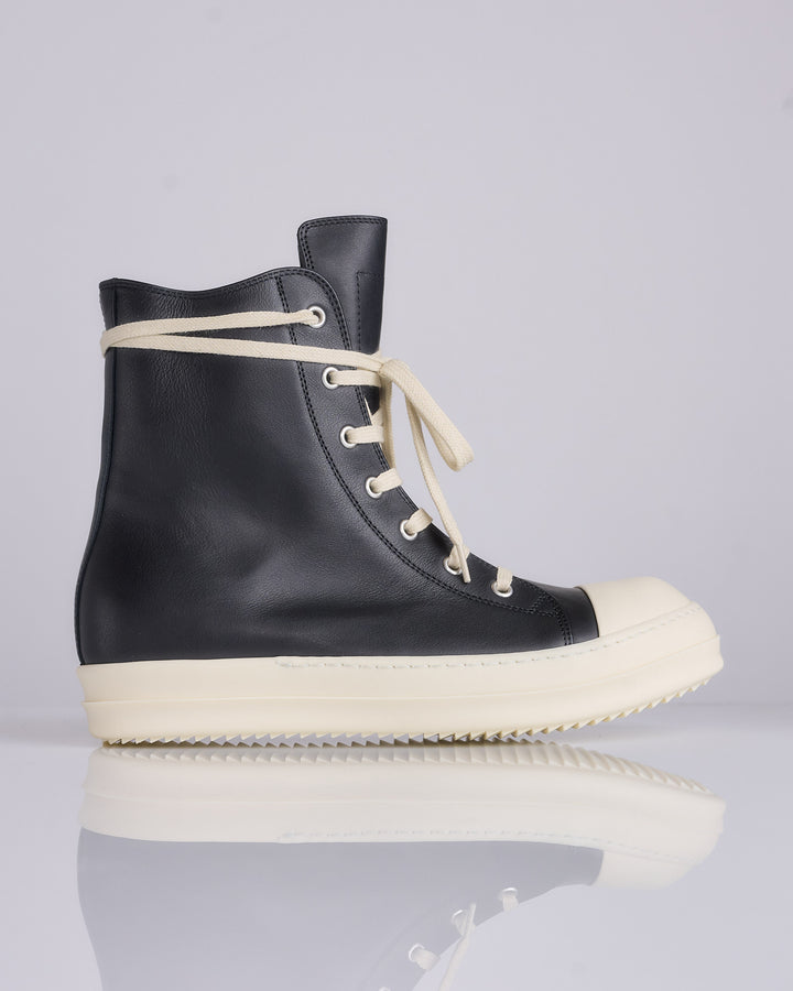 Rick Owens Sneakers Hollywood Full Grain Black Milk Milk