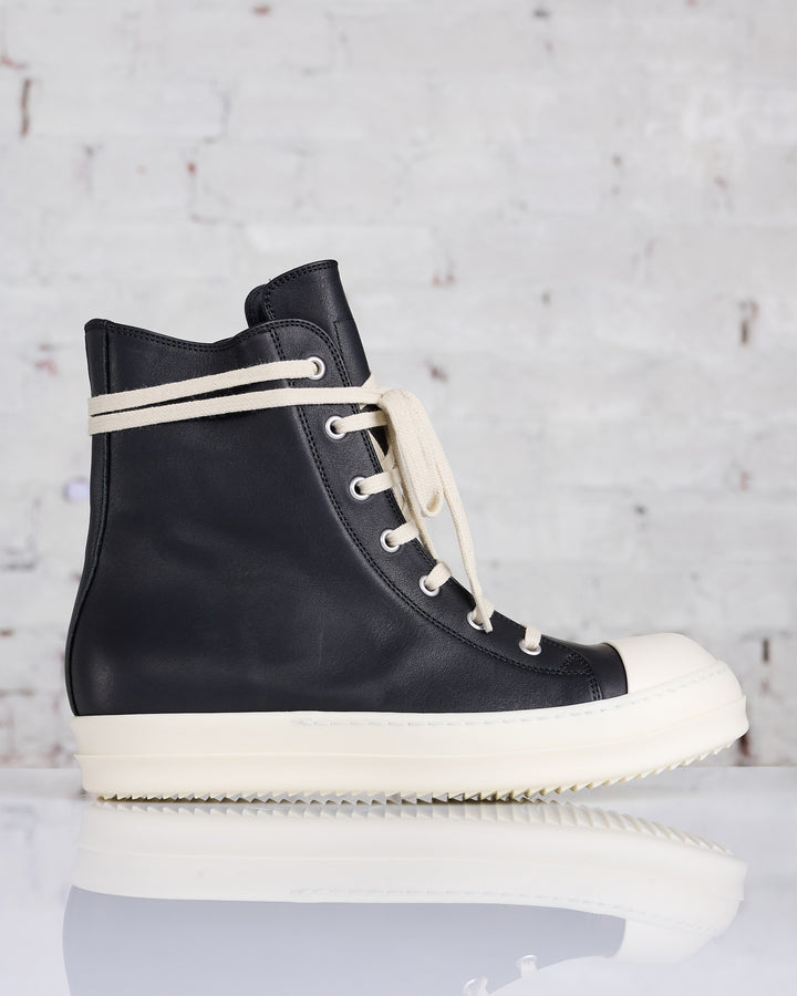 Rick Owens Sneakers Washed Calf Black/Milk/Milk