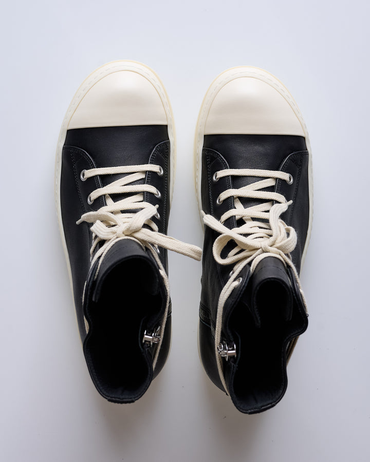 Rick Owens Sneakers Washed Calf Black/Milk/Milk