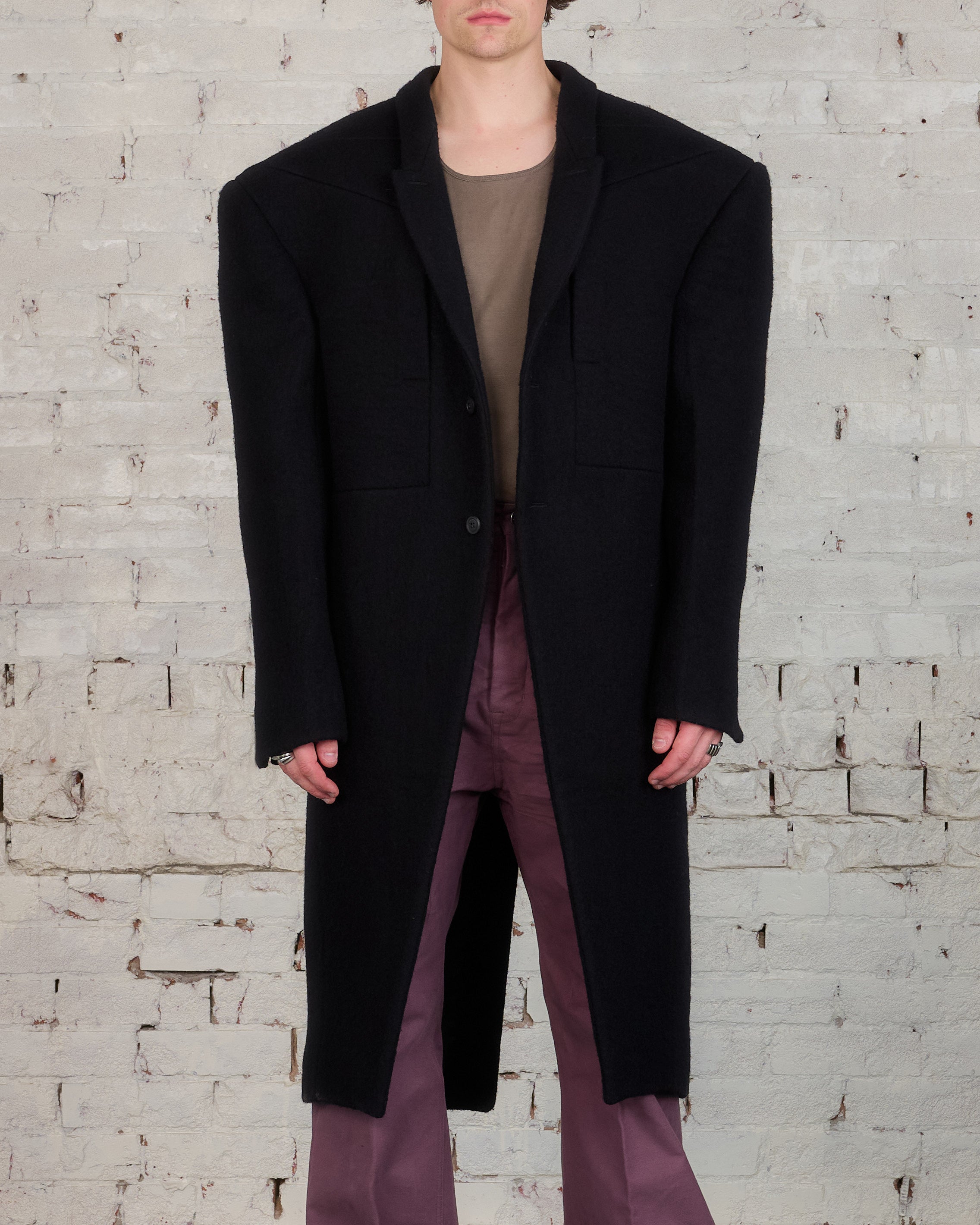 Rick owens hot sale wool coat