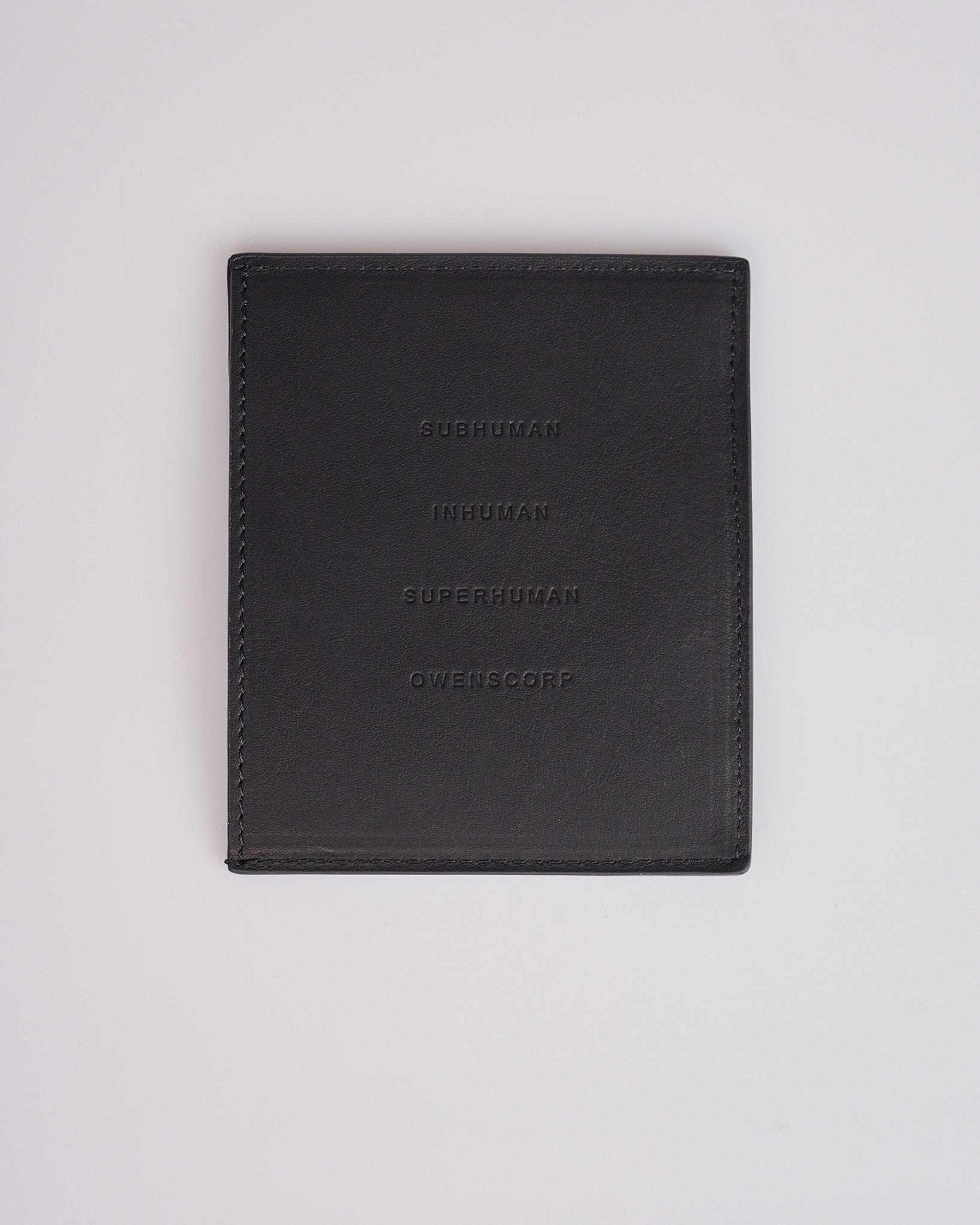 Rick Owens シガレット　ケース　ポケット　26ss Rick Owens Square CC Holder Wallet Oily Calf Emboss Black – LESS 17