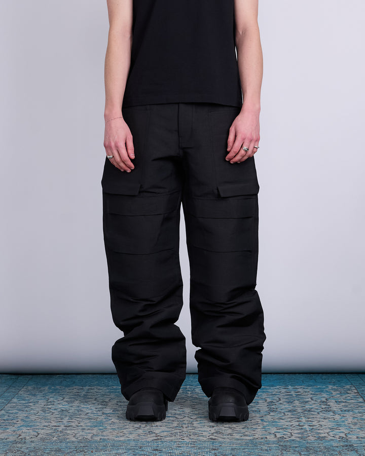 Rick Owens Stefan Cargo Pant Heavy Faille Black