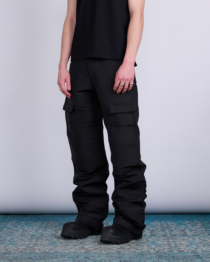 Rick Owens Stefan Cargo Pant Heavy Faille Black