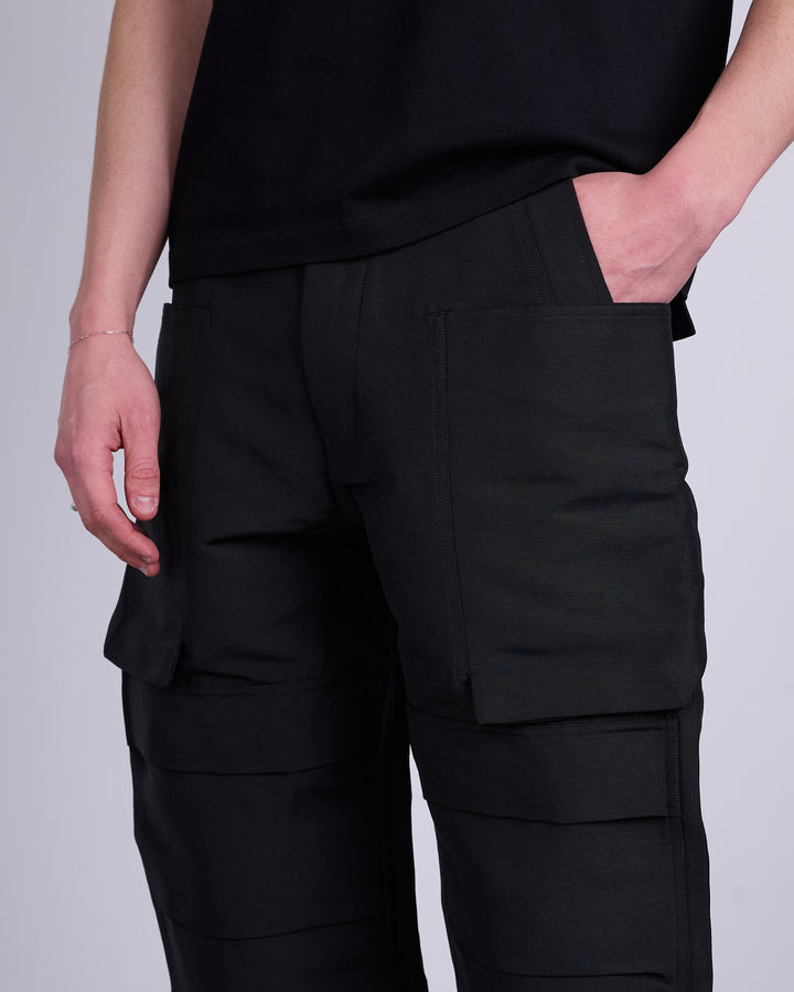 Rick Owens Stefan Cargo Pant Heavy Faille Black