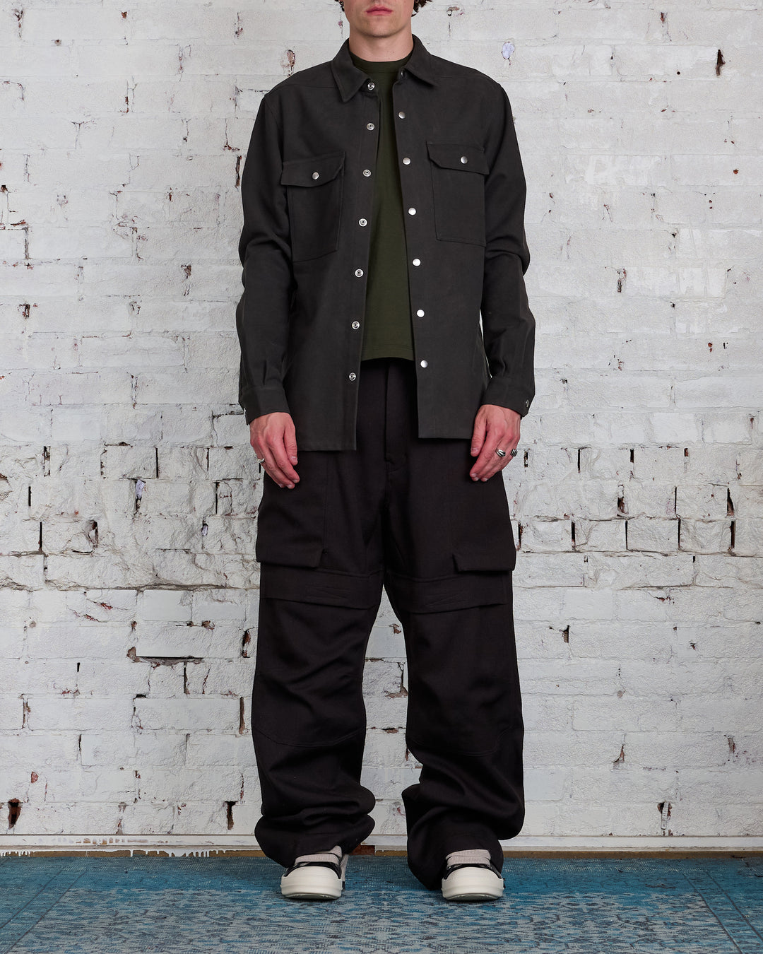 Rick Owens Stefan Cargo Pant Wool Drill Dark Dust