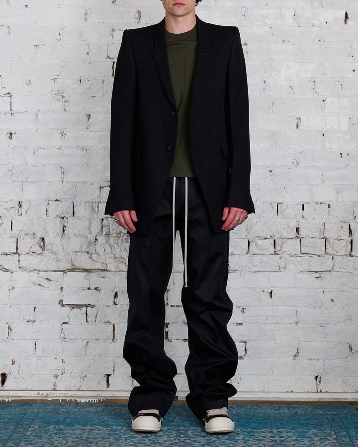 Rick Owens Tatlin Blazer Wool Drill Black