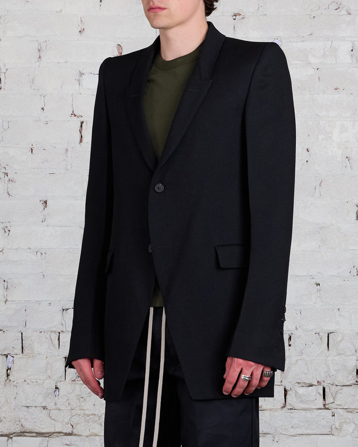 Rick Owens Tatlin Blazer Wool Drill Black