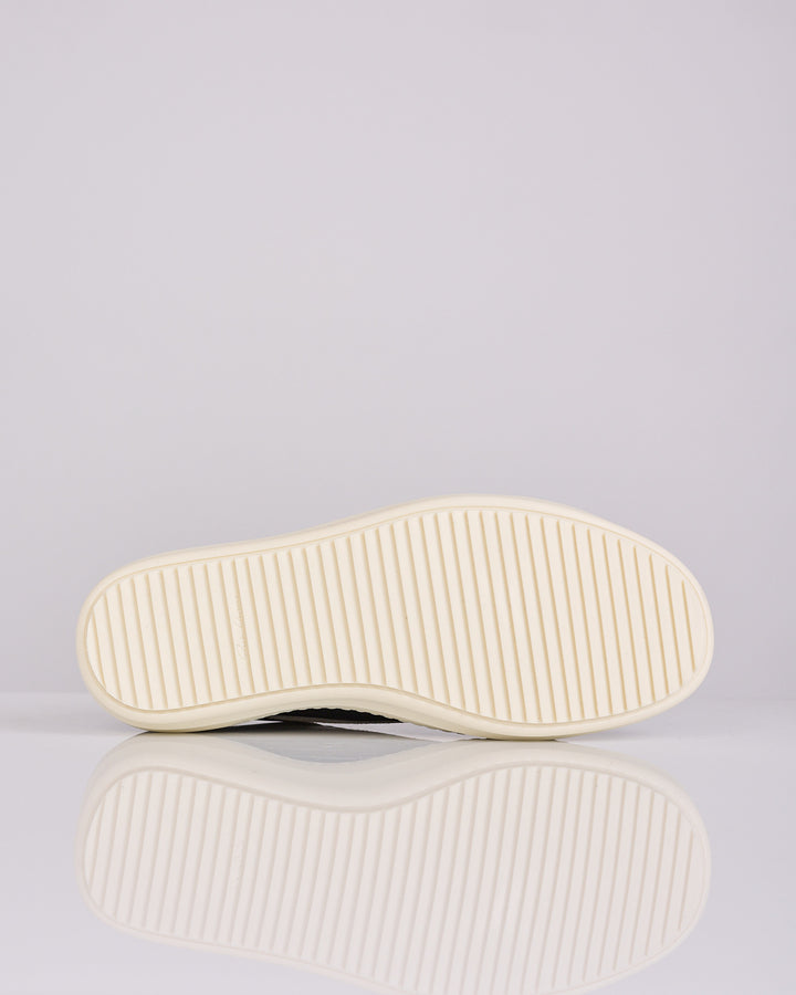 Rick Owens Temple Vintage Sneak Full Grain Leather Black Milk