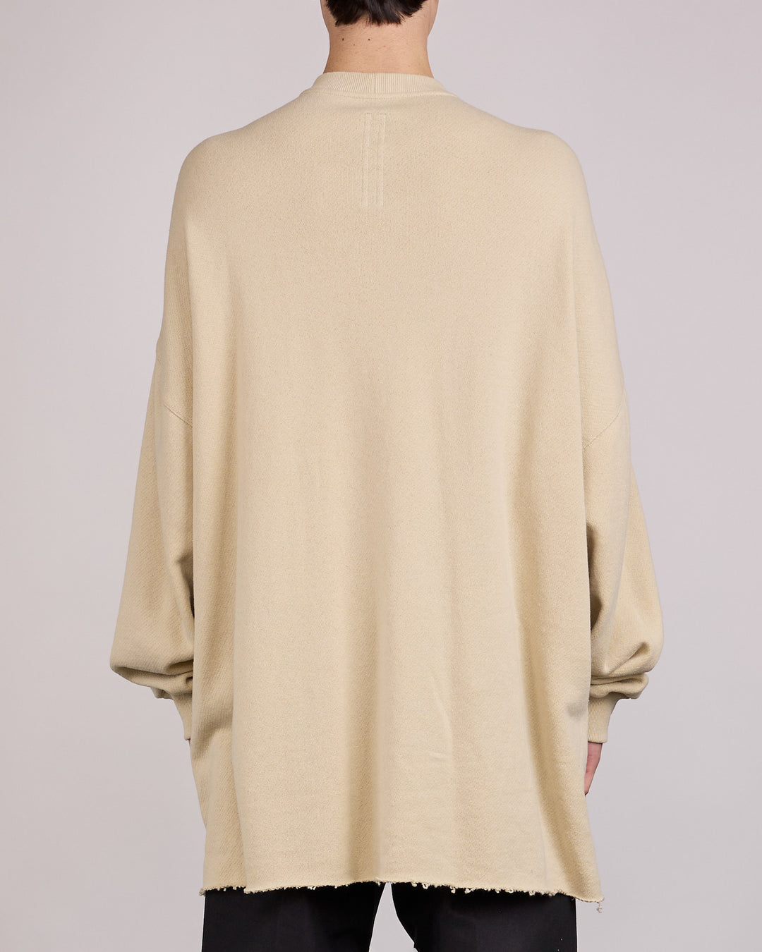 Rick Owens Tommy Long Sleeve T-Shirt Nep Terry Jersey Sand