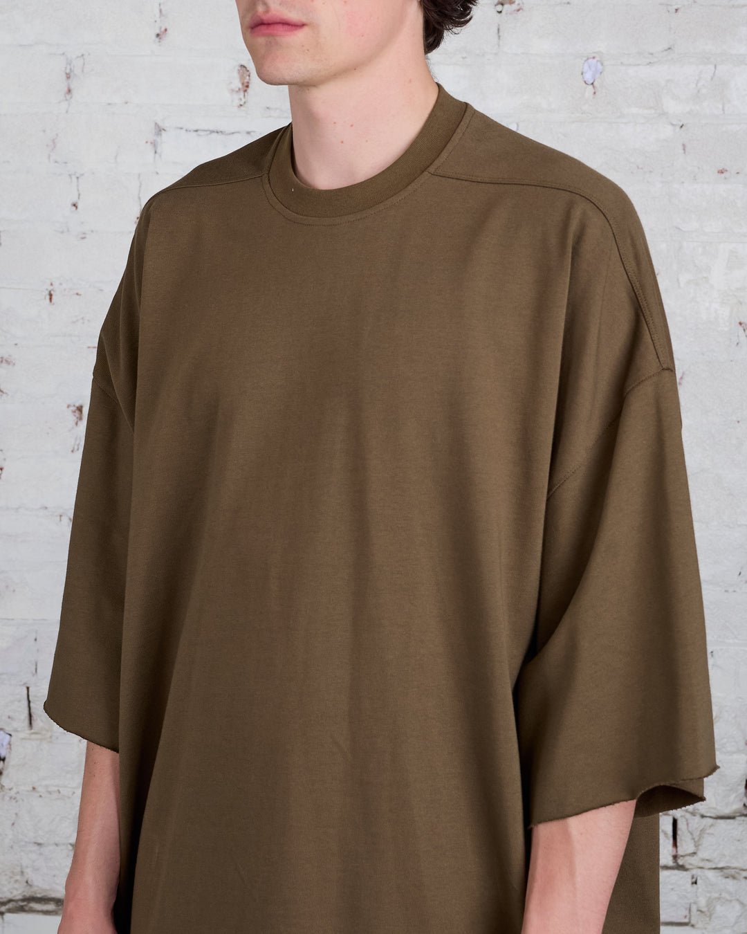 Rick Owens Tommy T-Shirt Heavy Jersey Bean