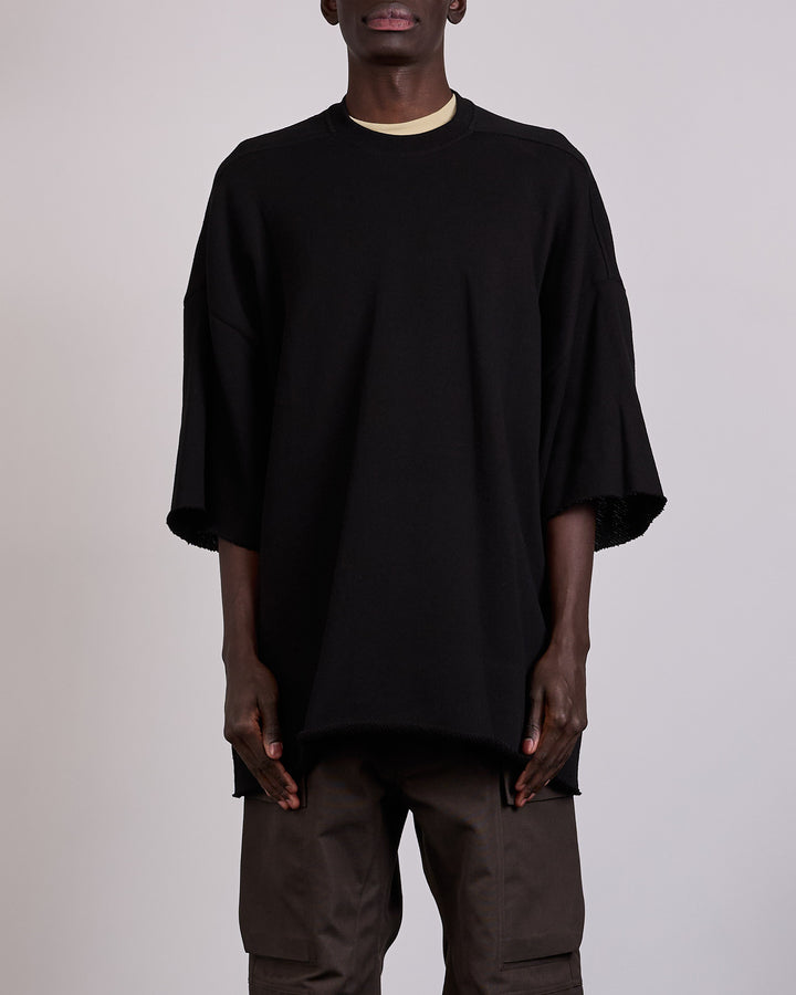 Rick Owens Tommy T-Shirt Nep Terry Jersey Black