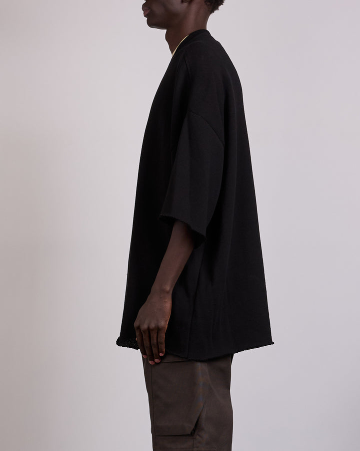 Rick Owens Tommy T-Shirt Nep Terry Jersey Black