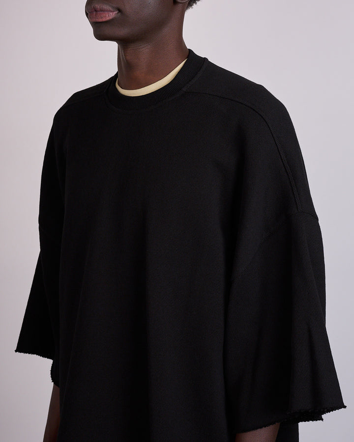 Rick Owens Tommy T-Shirt Nep Terry Jersey Black