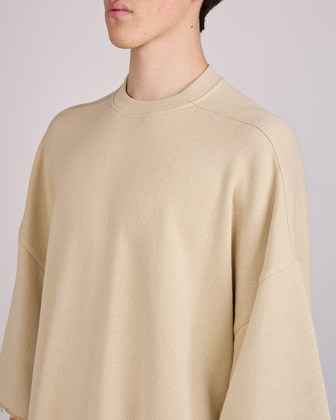 Rick Owens Tommy T-Shirt Nep Terry Jersey Sand