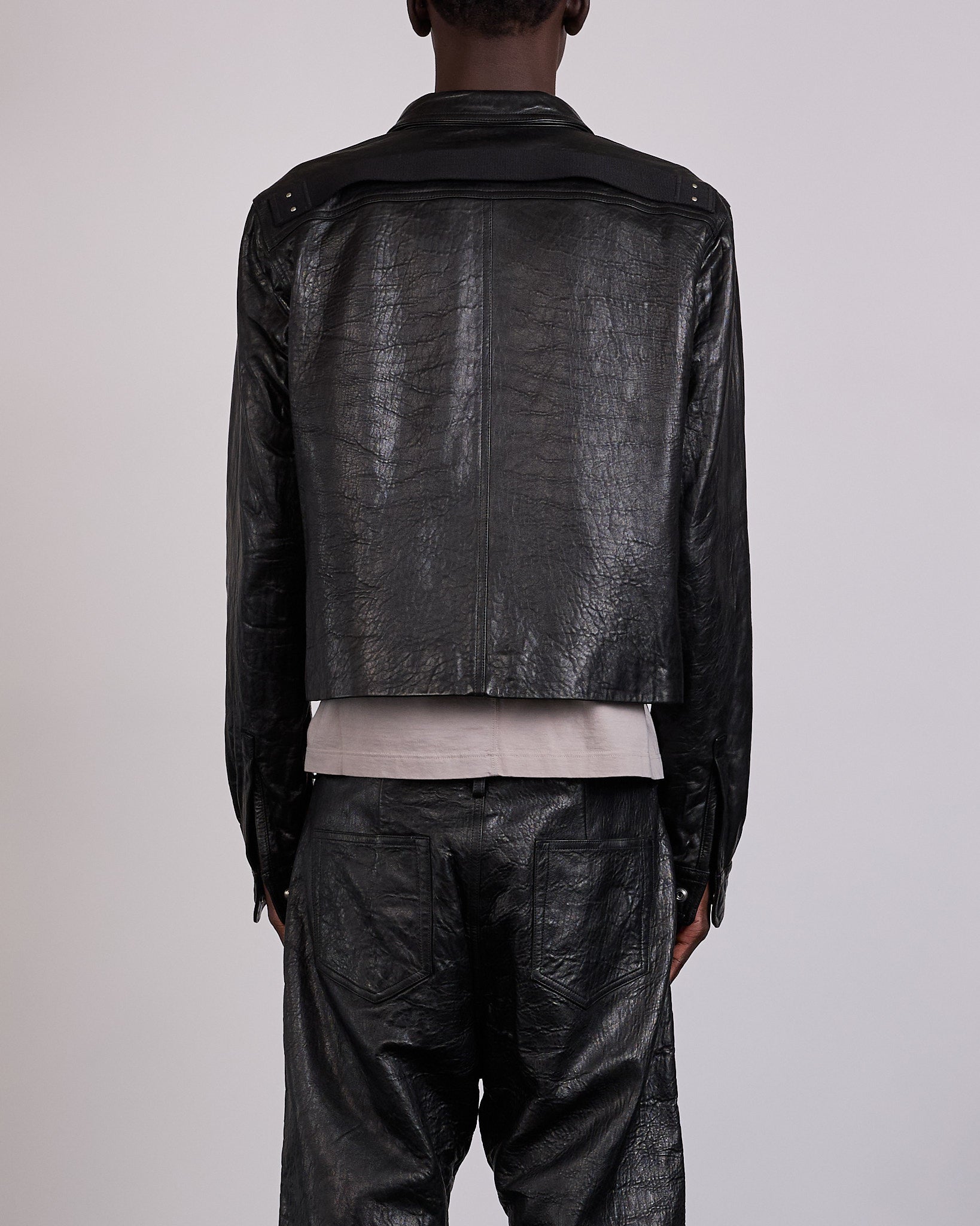 Rick Owens Tour Alice Jacket Tumbled Lamb Leather Black – LESS 17