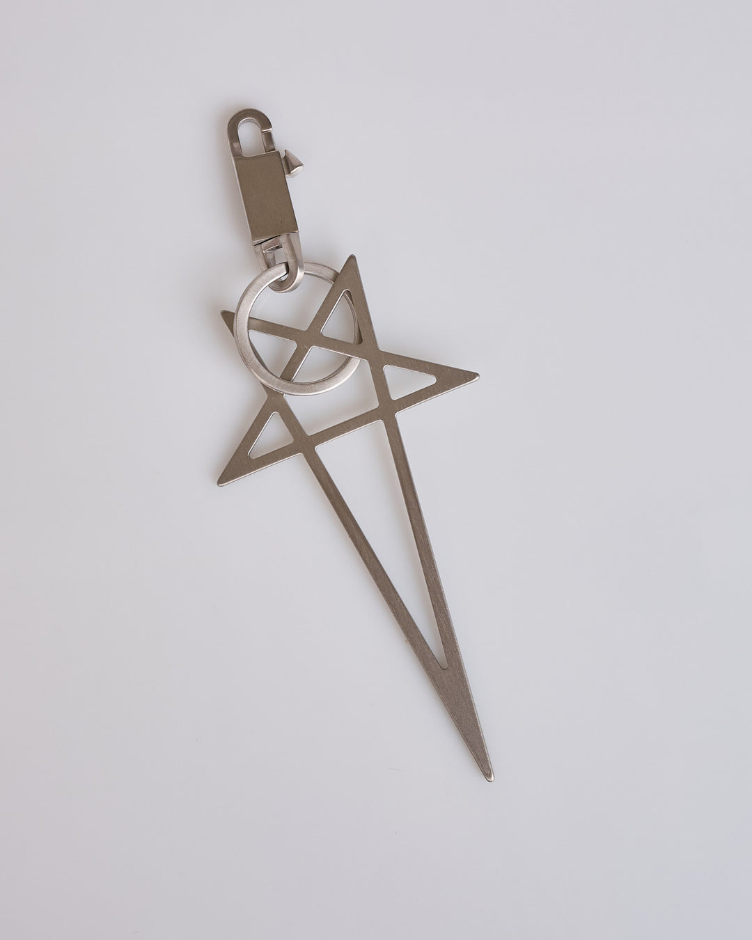 Rick Owens Tower Big Pentagram Keychain Palladio