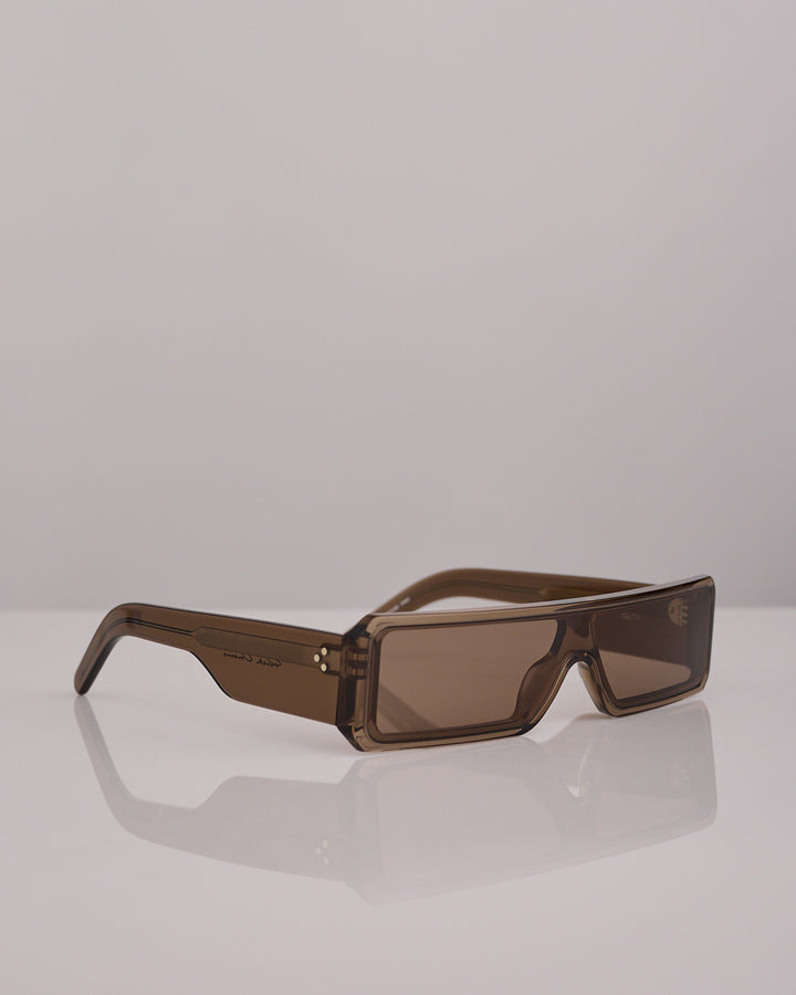 Rick Owens Tower Gethshades Sunglass Tobacco Brown