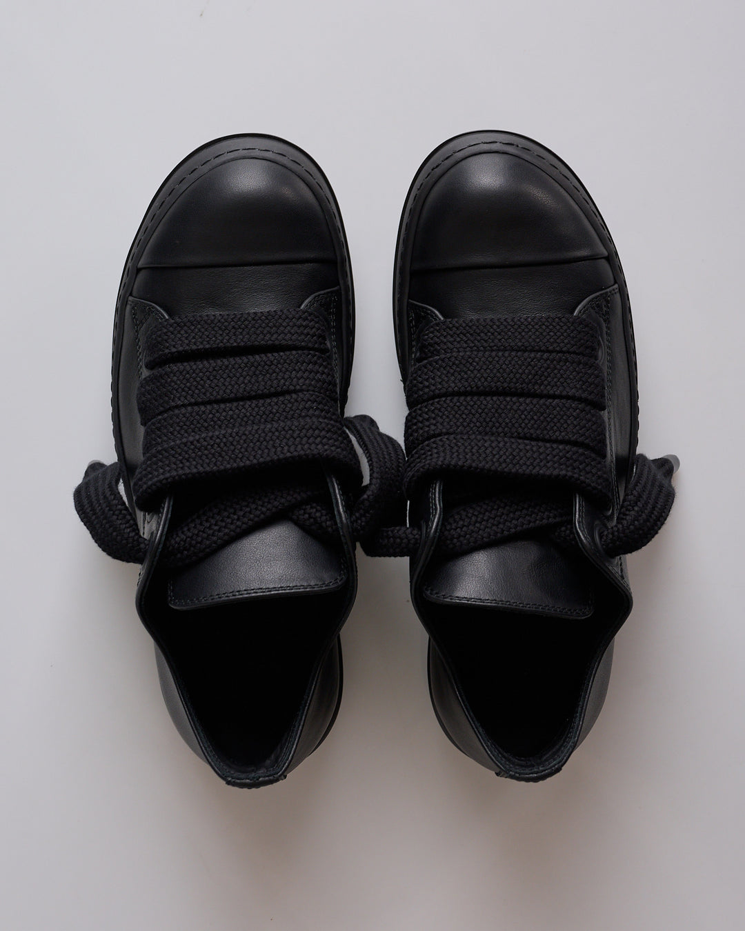 Rick Owens Tower Jumbolace Low Full Grain Sneaker All Black