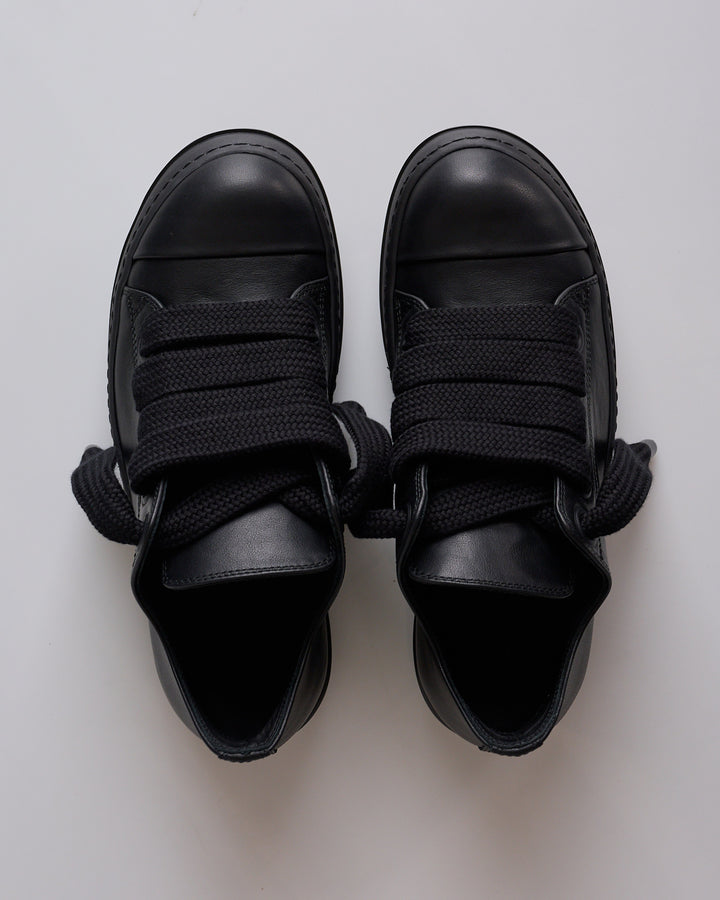 Rick Owens Tower Jumbolace Low Full Grain Sneaker All Black