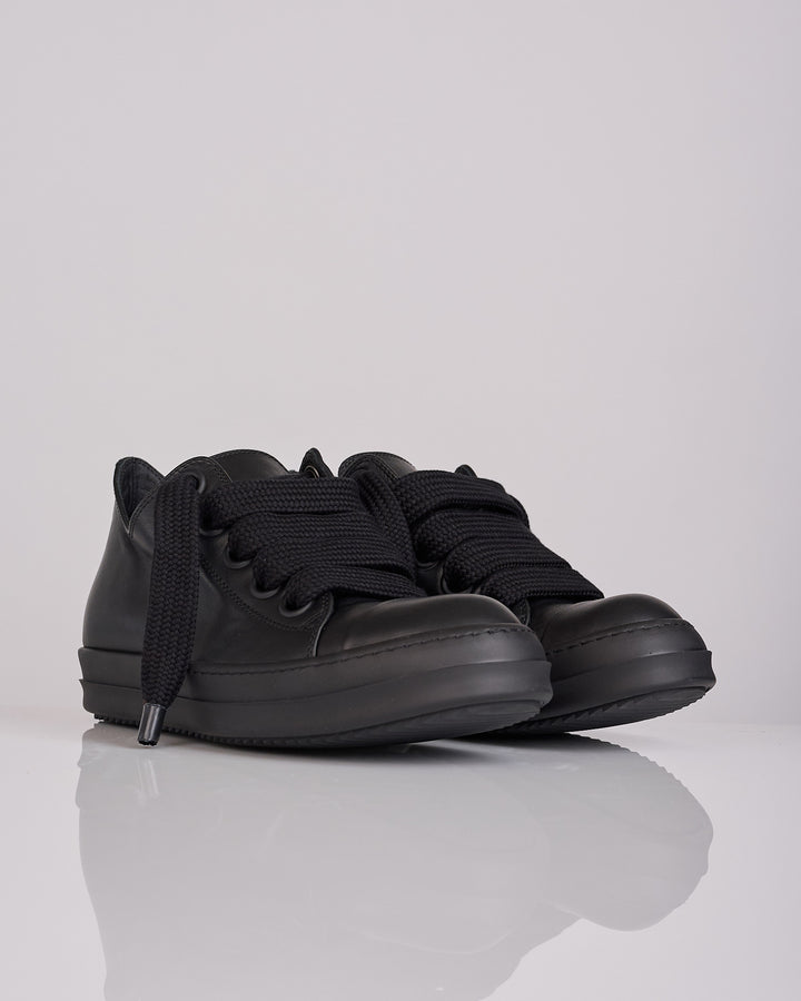 Rick Owens Tower Jumbolace Low Full Grain Sneaker All Black