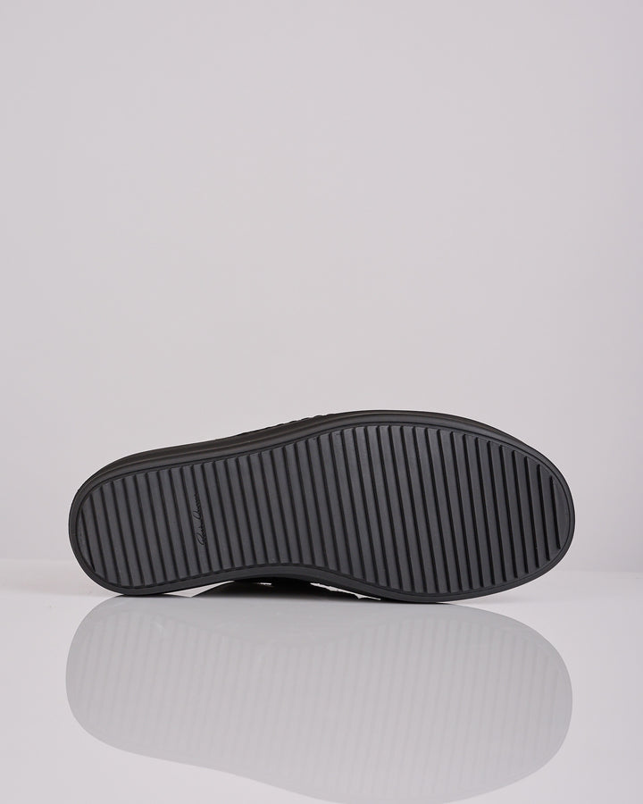 Rick Owens Tower Jumbolace Low Full Grain Sneaker All Black