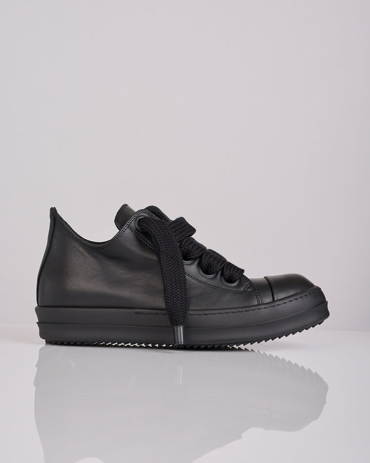 Rick Owens Tower Jumbolace Low Full Grain Sneaker All Black