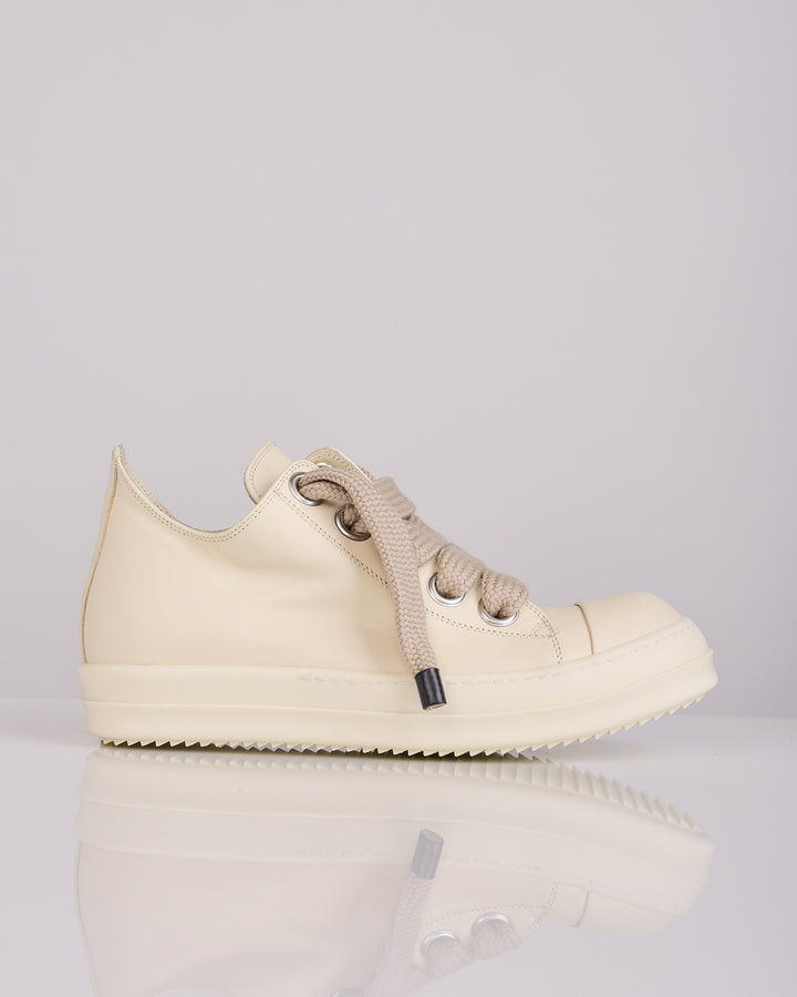 Rick Owens Tower Jumbolace Low Full Grain Sneaker All Milk