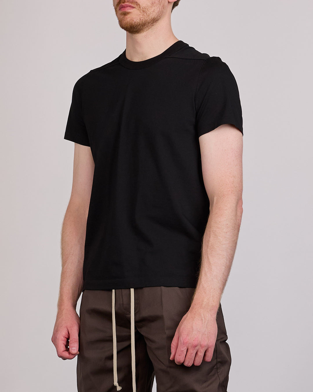 Rick Owens Tower Short Level T-Shirt JA Jersey Black