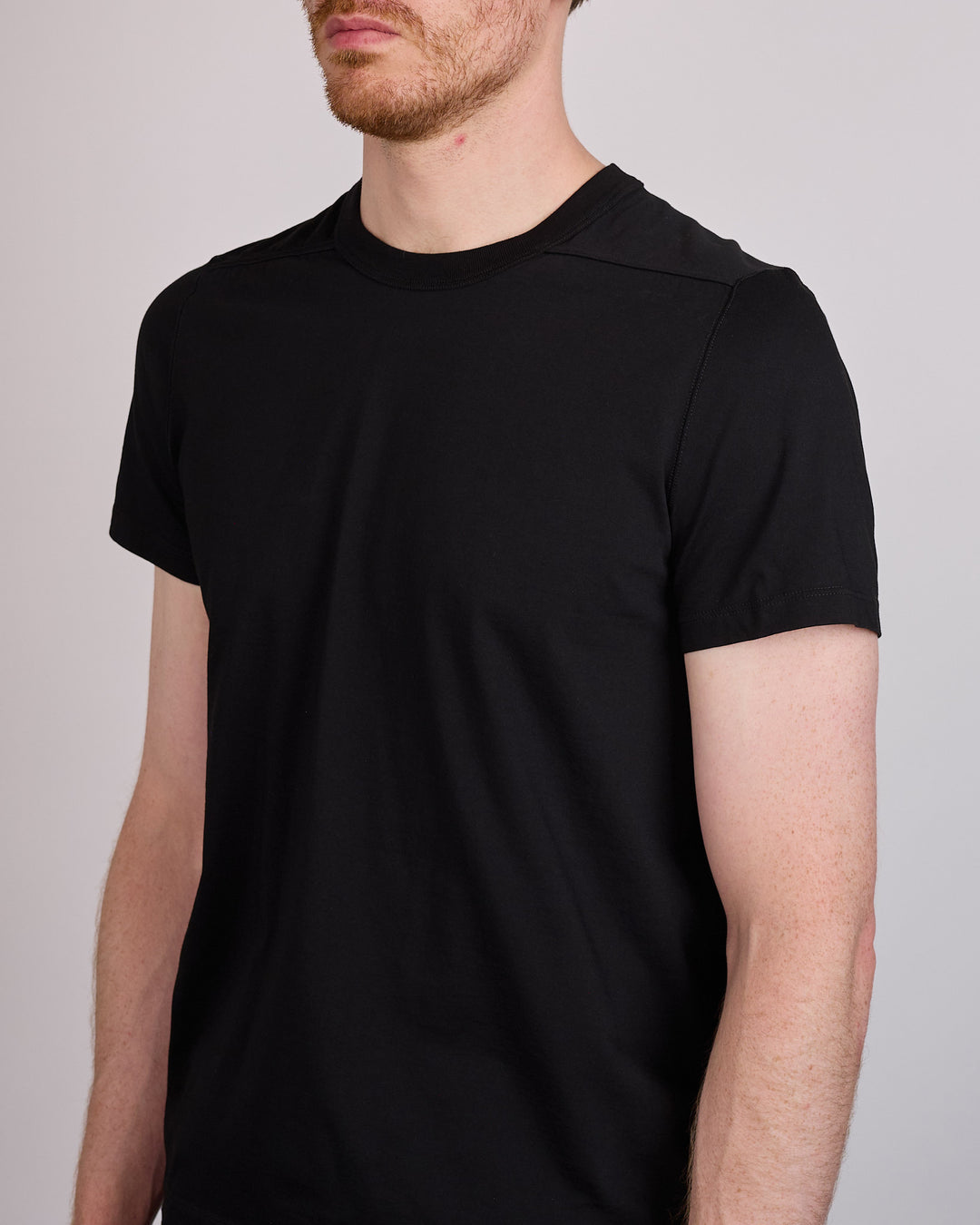 Rick Owens Tower Short Level T-Shirt JA Jersey Black