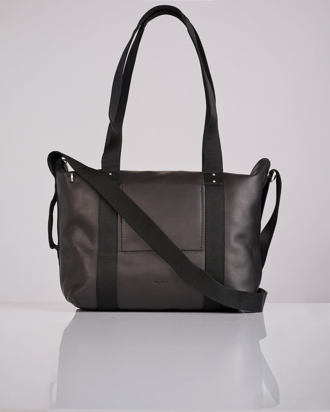 Rick Owens Tower Trolley Bag Grainy Leather Black