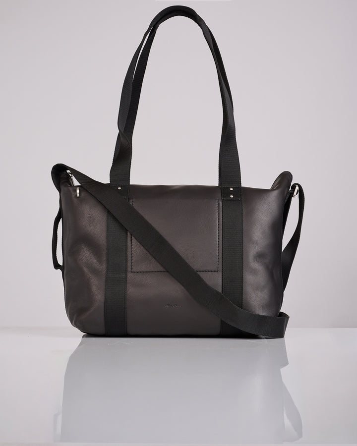 Rick Owens Tower Trolley Bag Grainy Leather Black