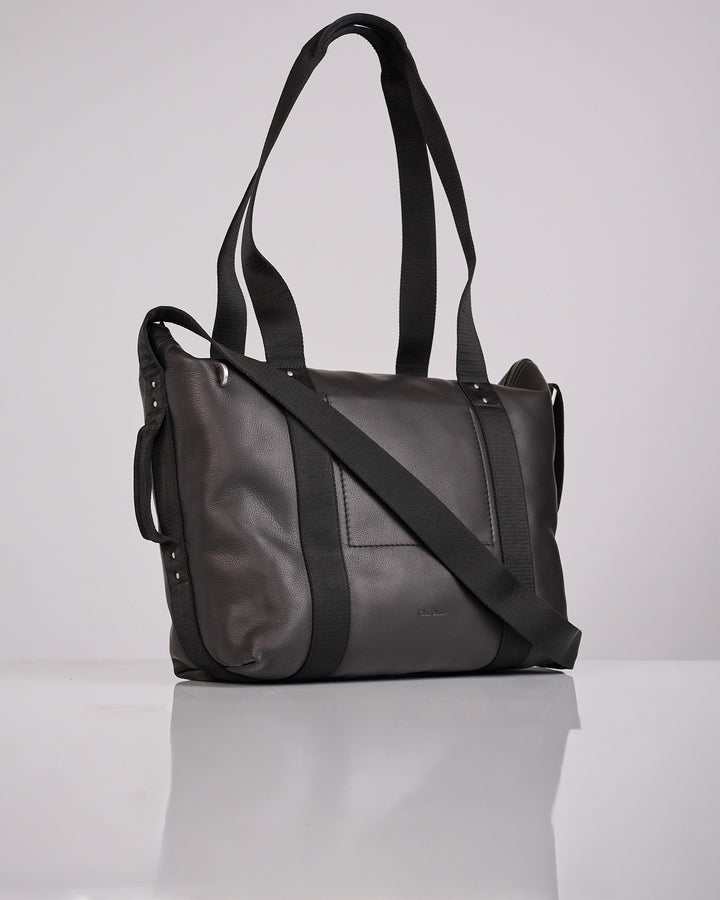 Rick Owens Tower Trolley Bag Grainy Leather Black