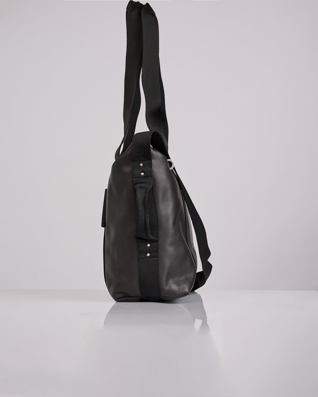 Rick Owens Tower Trolley Bag Grainy Leather Black