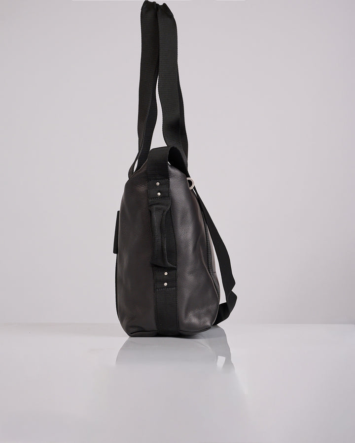 Rick Owens Tower Trolley Bag Grainy Leather Black