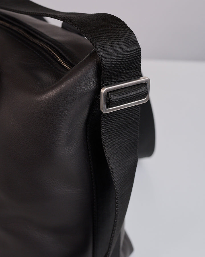Rick Owens Tower Trolley Bag Grainy Leather Black