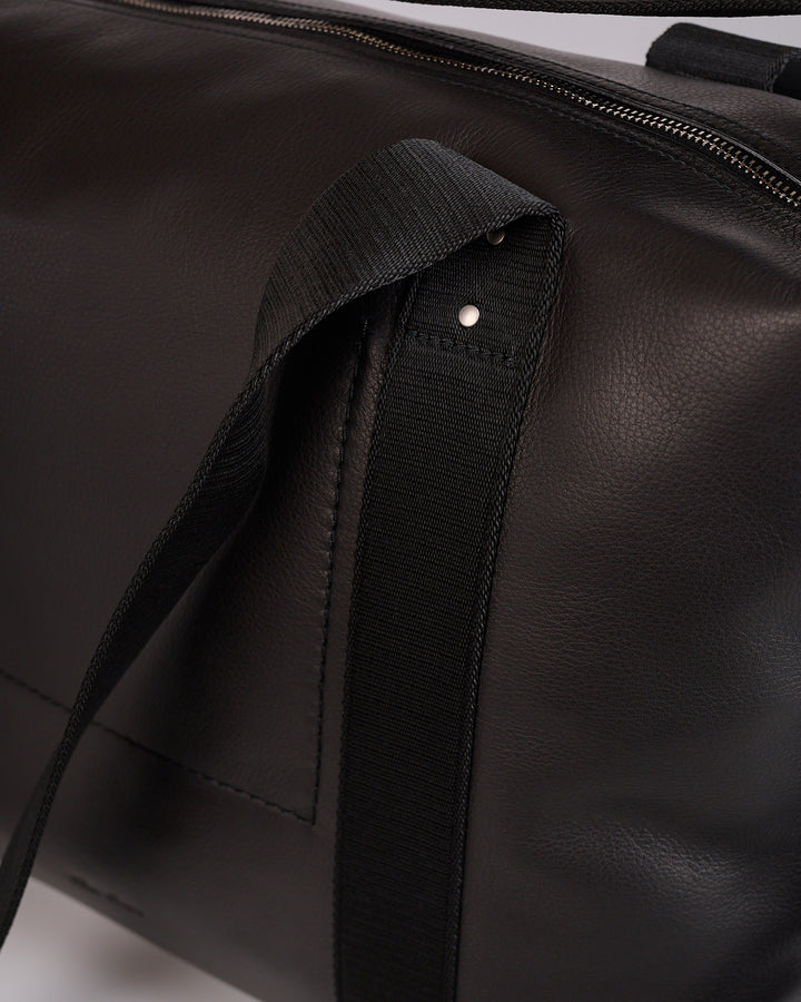 Rick Owens Tower Trolley Bag Grainy Leather Black