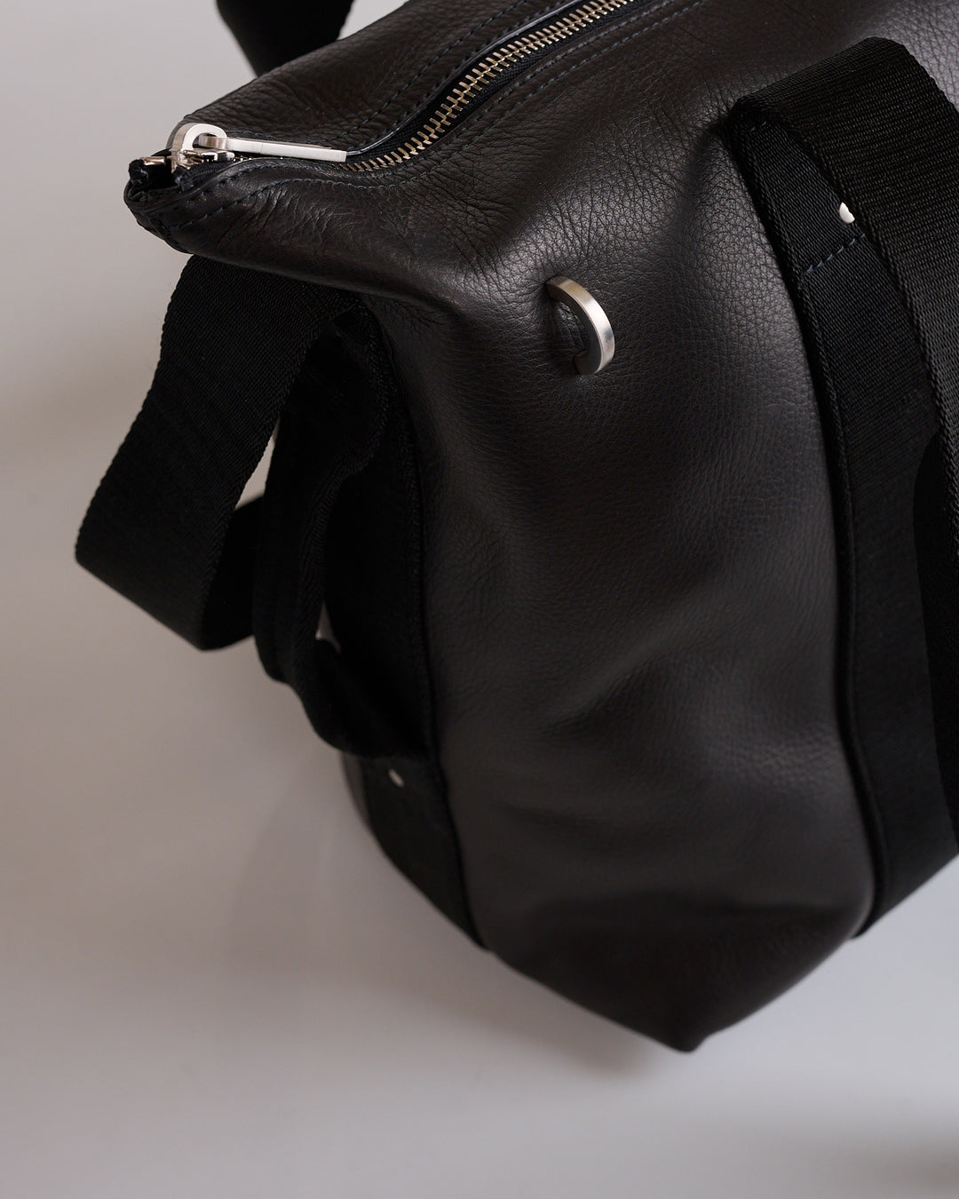 Rick Owens Tower Trolley Bag Grainy Leather Black